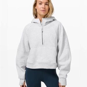 Heather grey lululemon scuba half zip hoodie XS/S